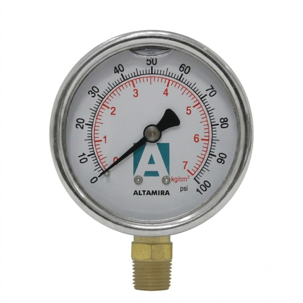 Manómetro con glicerina MAN0-100G