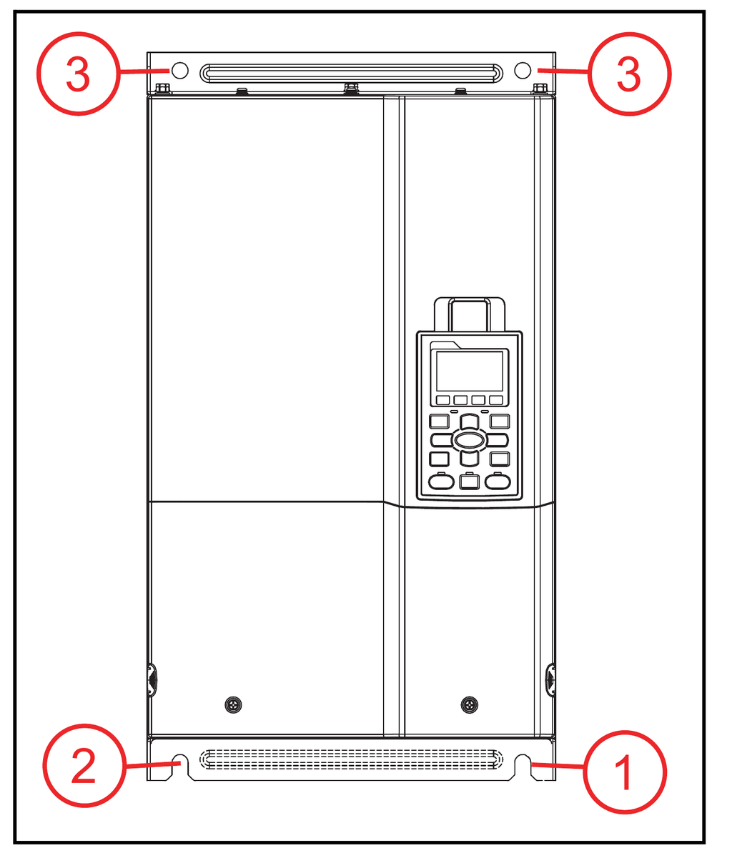 Esquema de montaje del fabricante — CERUS X-Drive — Marcos de montaje D0, D y E