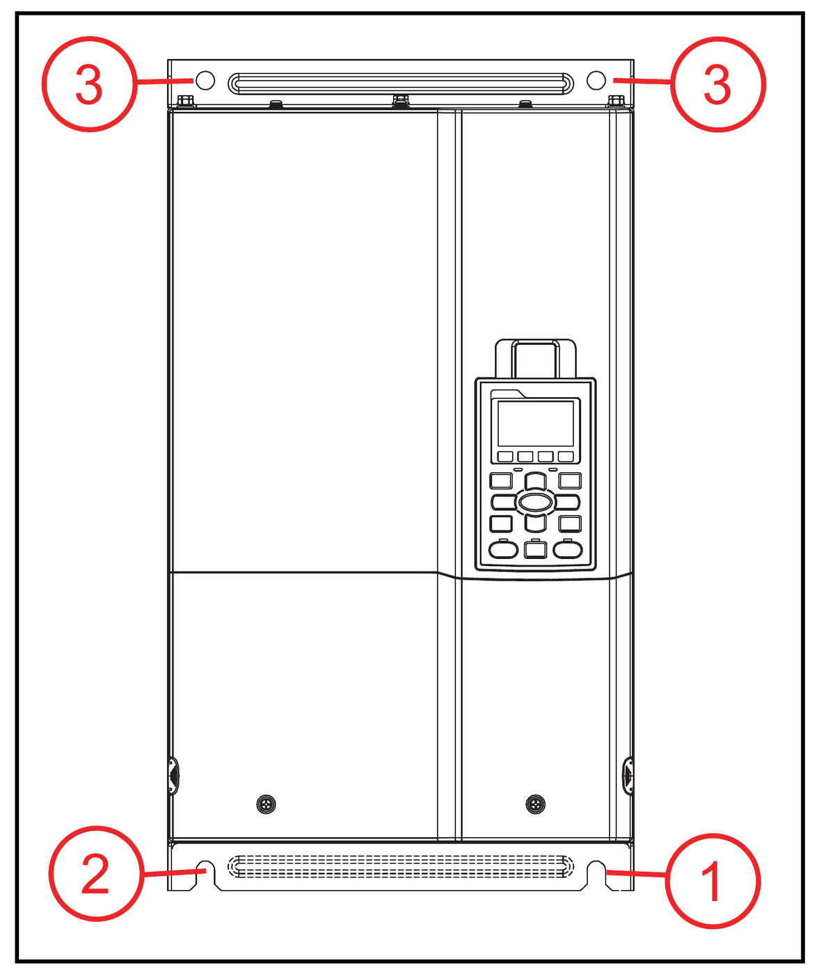 Esquema de montaje del fabricante — CERUS X-Drive — Marcos de montaje D0, D y E