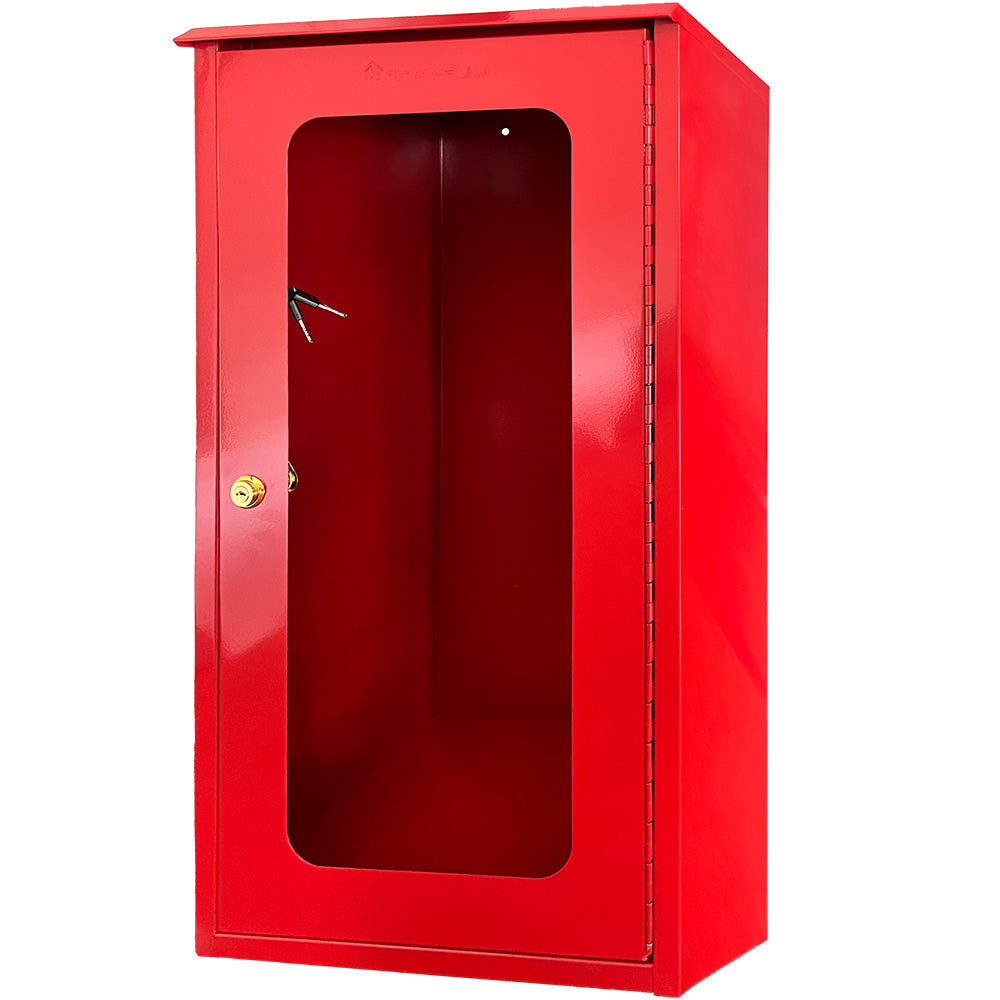 Gabinete para extintor · con puerta y chapa · rojo · modelo 2 — imagen original del proveedor