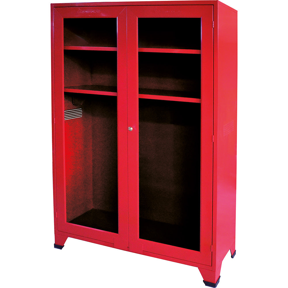 Gabinete para equipo de bombero · rojo · modelo 6 equipos — imagen original del proveedor