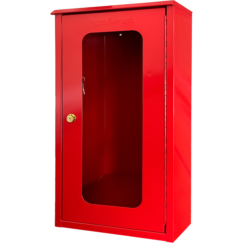 Gabinete para extintor · con puerta y chapa · rojo · modelo 1 — imagen original del proveedor