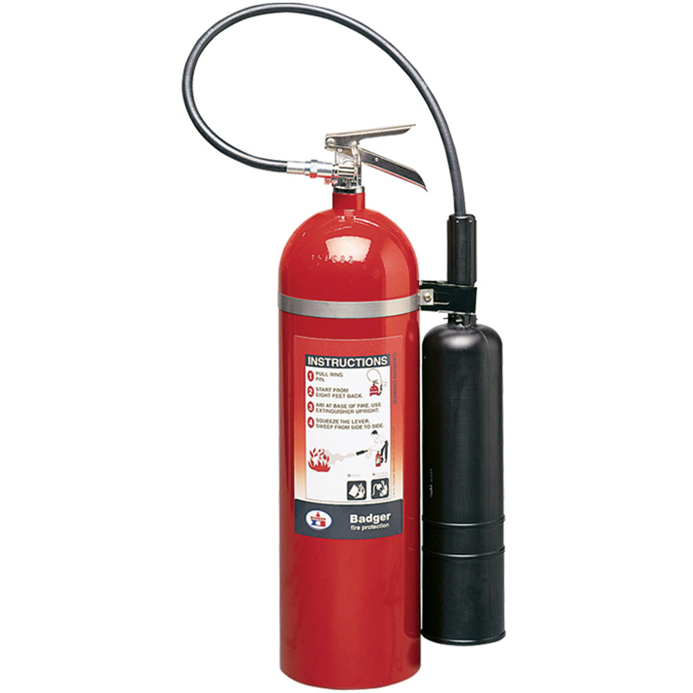 Extintor portátil · Badger · Dióxido de carbono (CO₂) · 15 lb — imagen original del proveedor