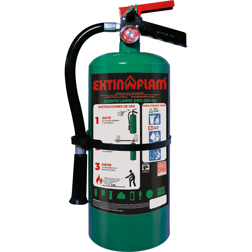 Extintor portátil · Extin-Flam · EXTIN-HFC-236-FA · 4.5 kg — imagen original del proveedor