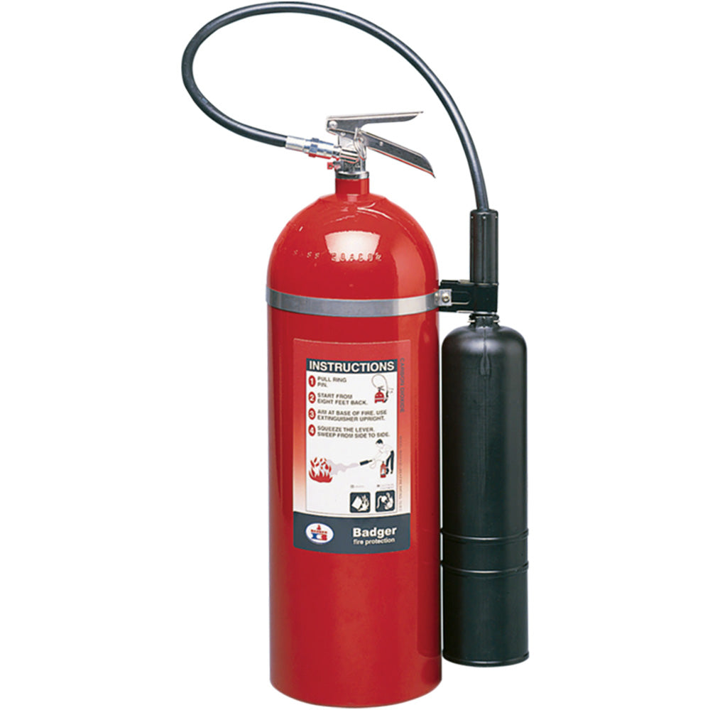 Extintor portátil · Badger · Dióxido de carbono (CO₂) · 20 lb — imagen original del proveedor
