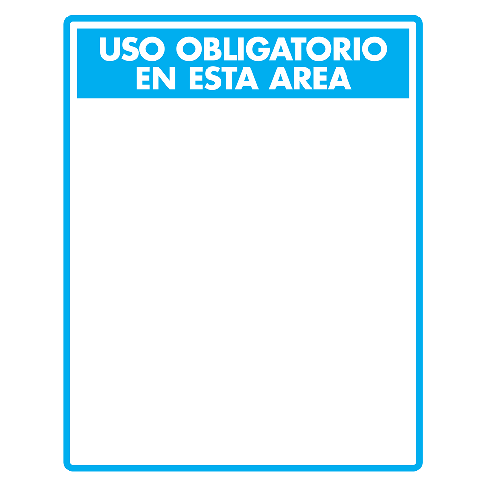 Señal Uso en esta área — imagen original del proveedor