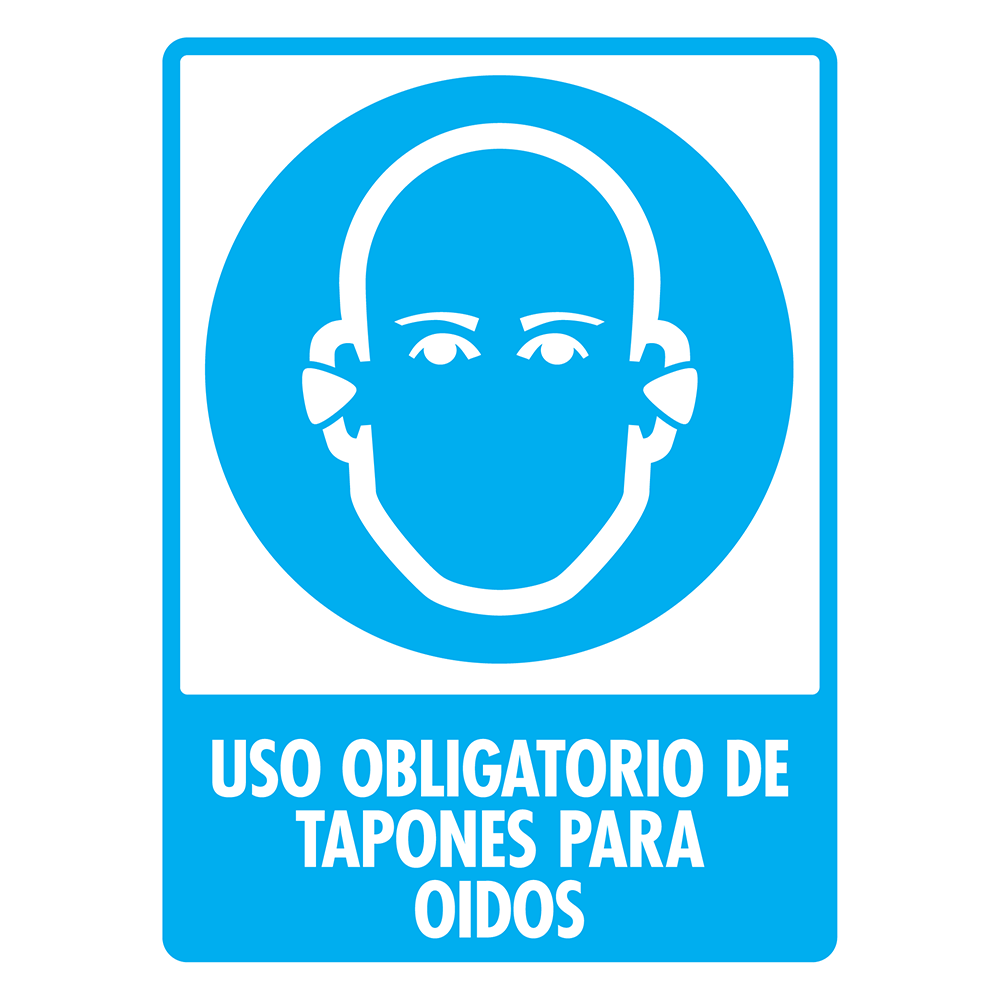 Señal Uso de tapones — imagen original del proveedor