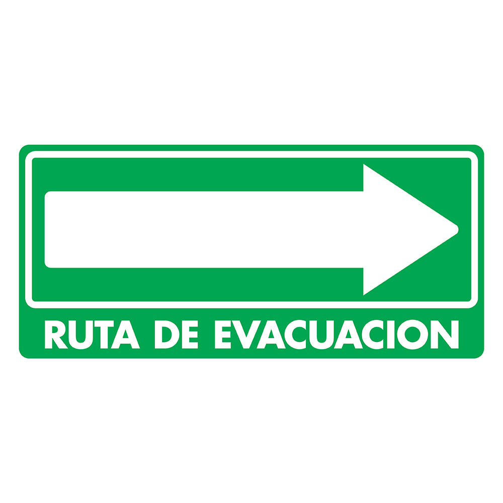 Señal Ruta de evacuación derecha — imagen original del proveedor