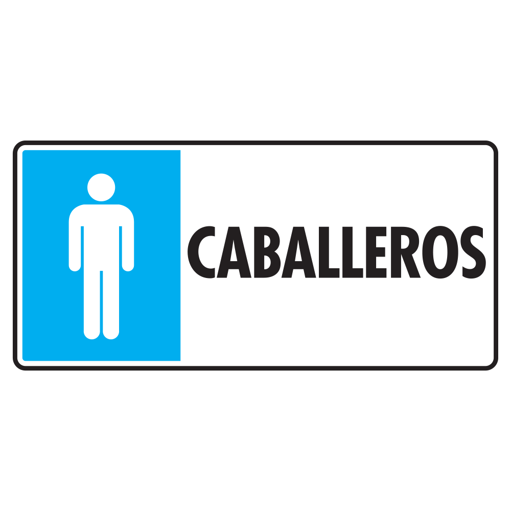 Señal Caballeros — imagen original del proveedor