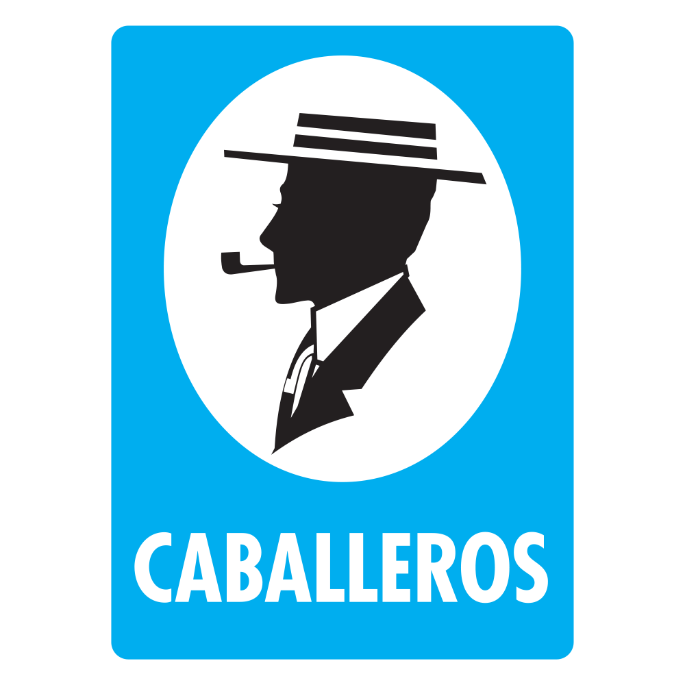 Señal Caballeros — imagen original del proveedor
