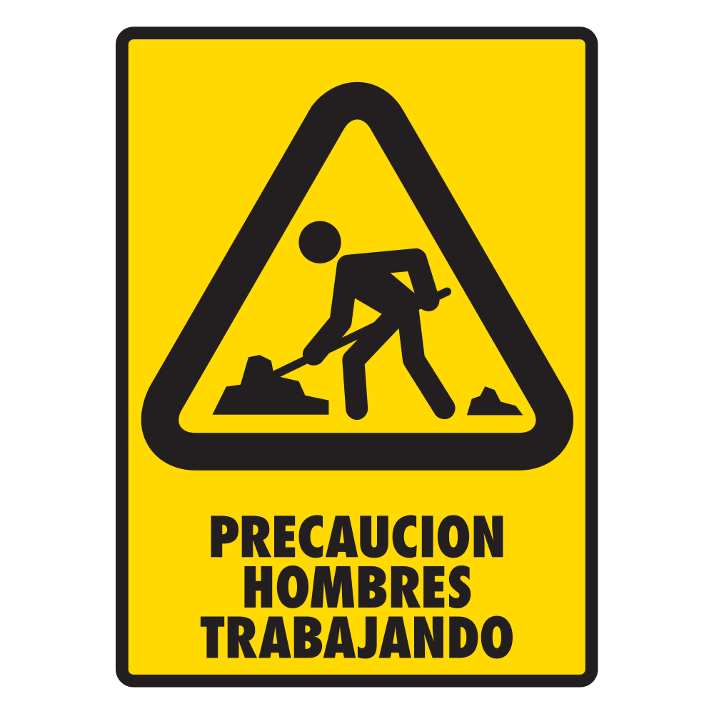 Señal Hombres trabajando — imagen original del proveedor