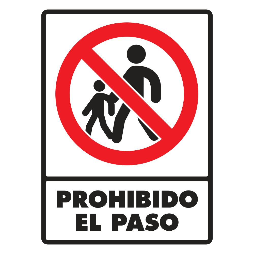 Señal Prohibido el paso — imagen original del proveedor