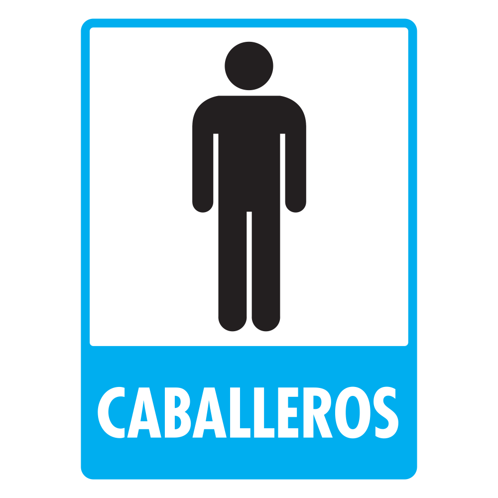 Señal Caballeros — imagen original del proveedor