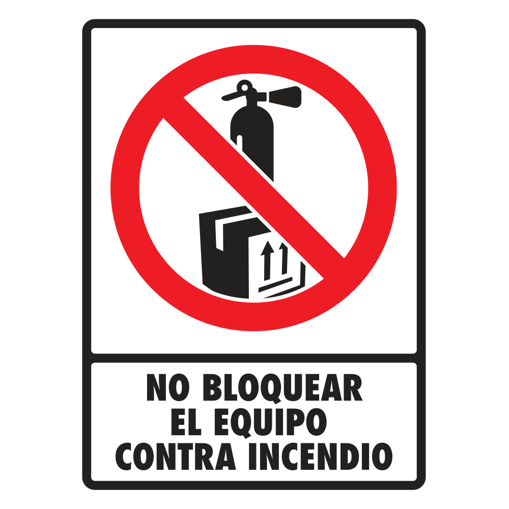 Señal No bloquear el equipo — imagen original del proveedor