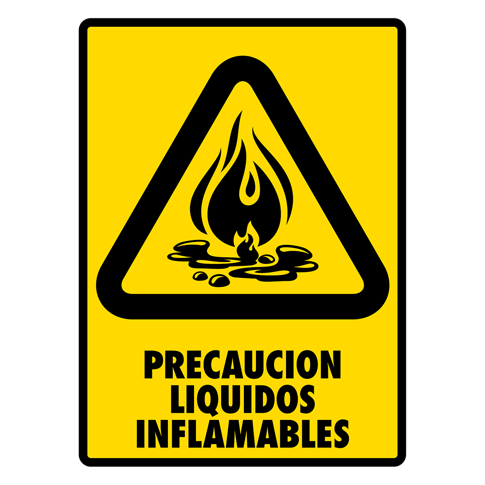 Señal Líquidos inflamables — imagen original del proveedor