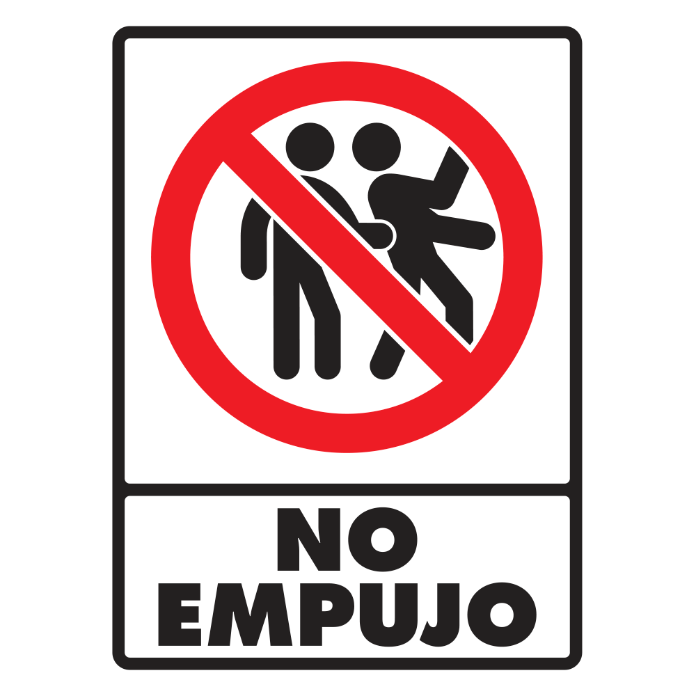 Señal No empujo — imagen original del proveedor