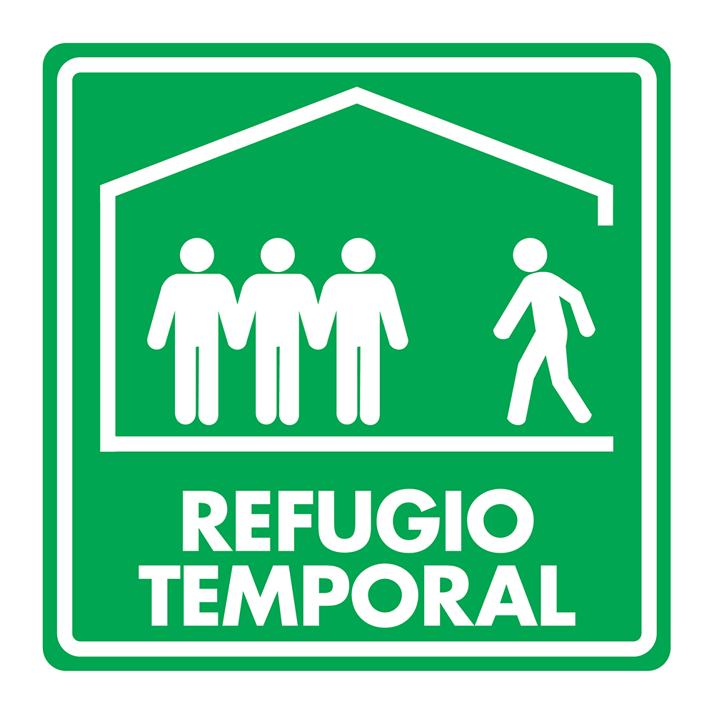 Señal Refugio temporal — imagen original del proveedor