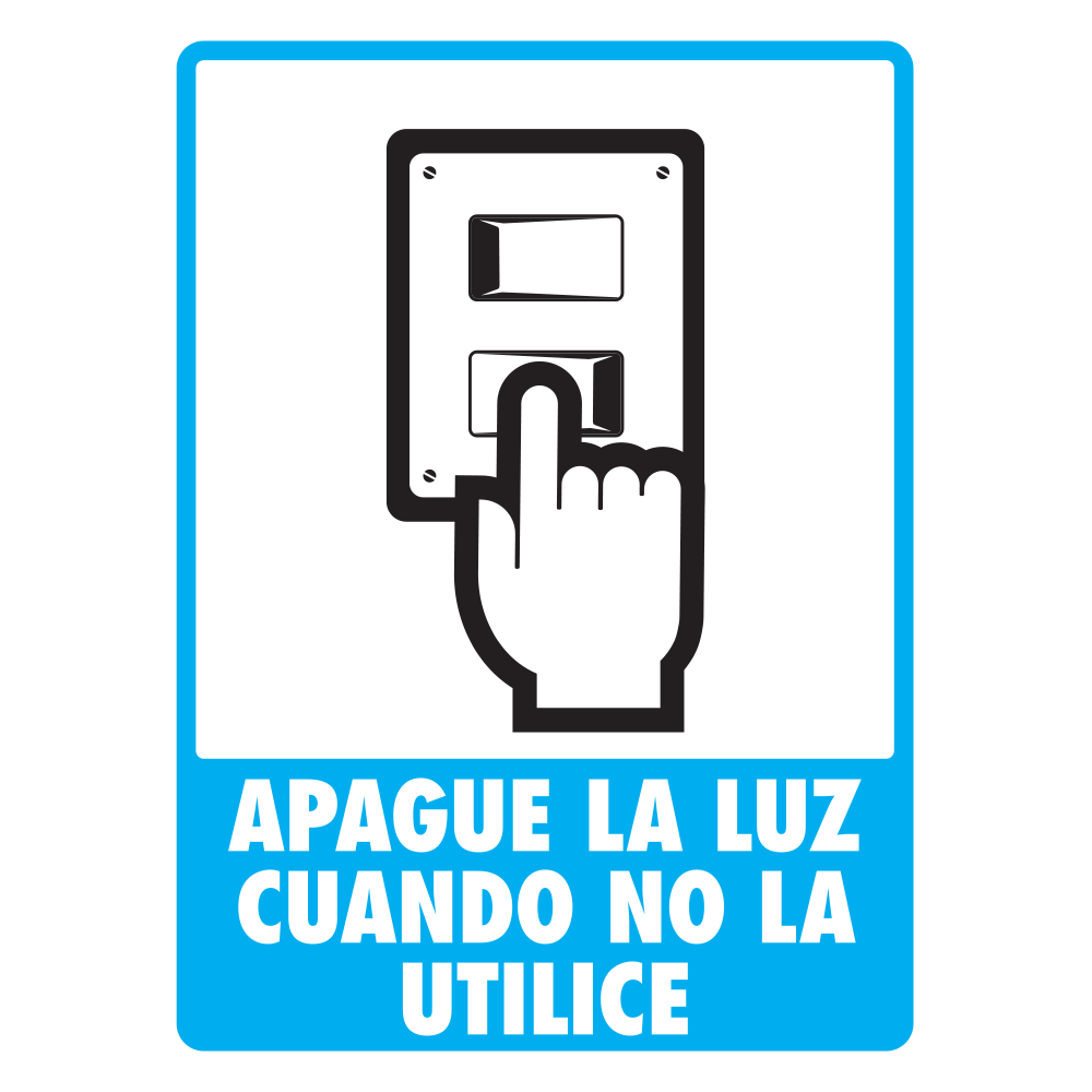 Señal Apaga la luz — imagen original del proveedor