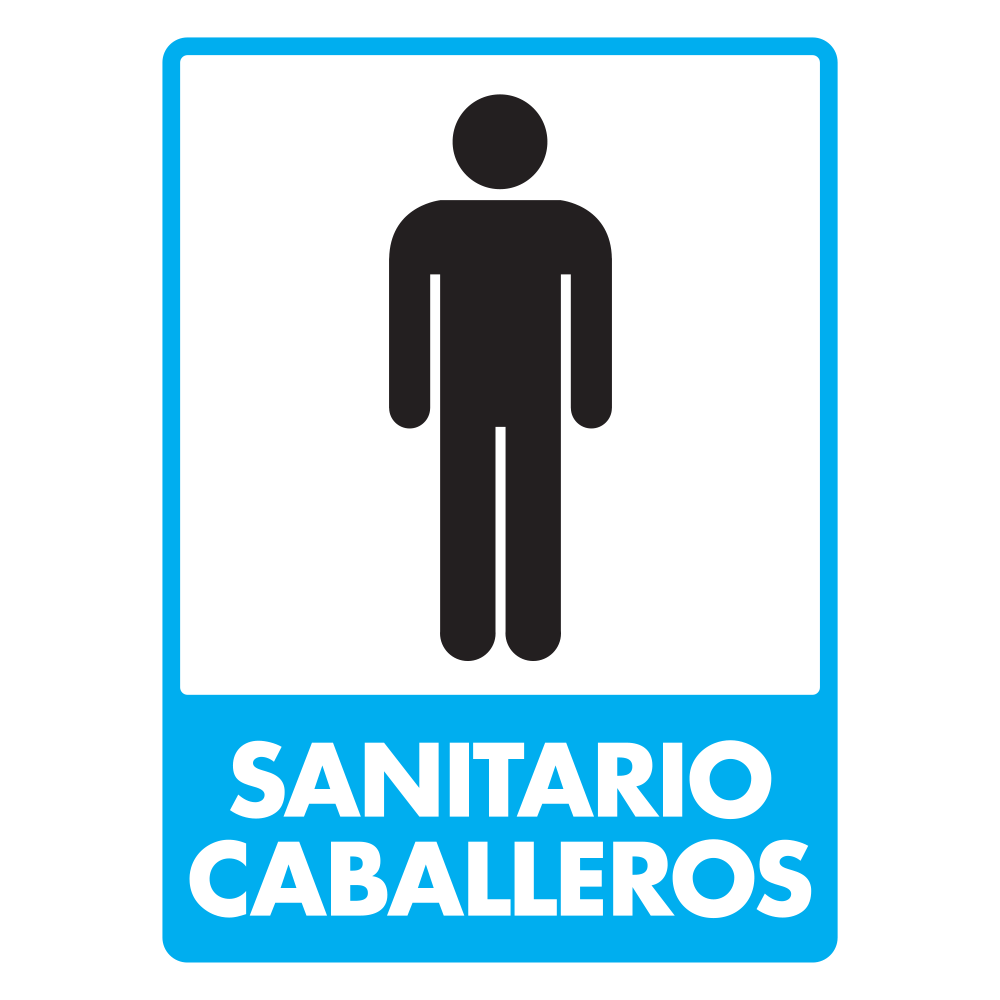 Señal Sanitario caballeros — imagen original del proveedor