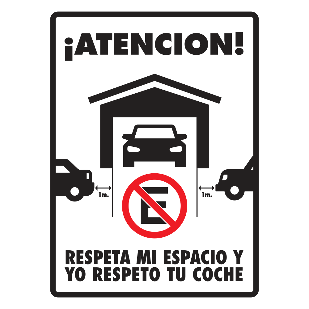 Señal Respeta mi espacio — imagen original del proveedor