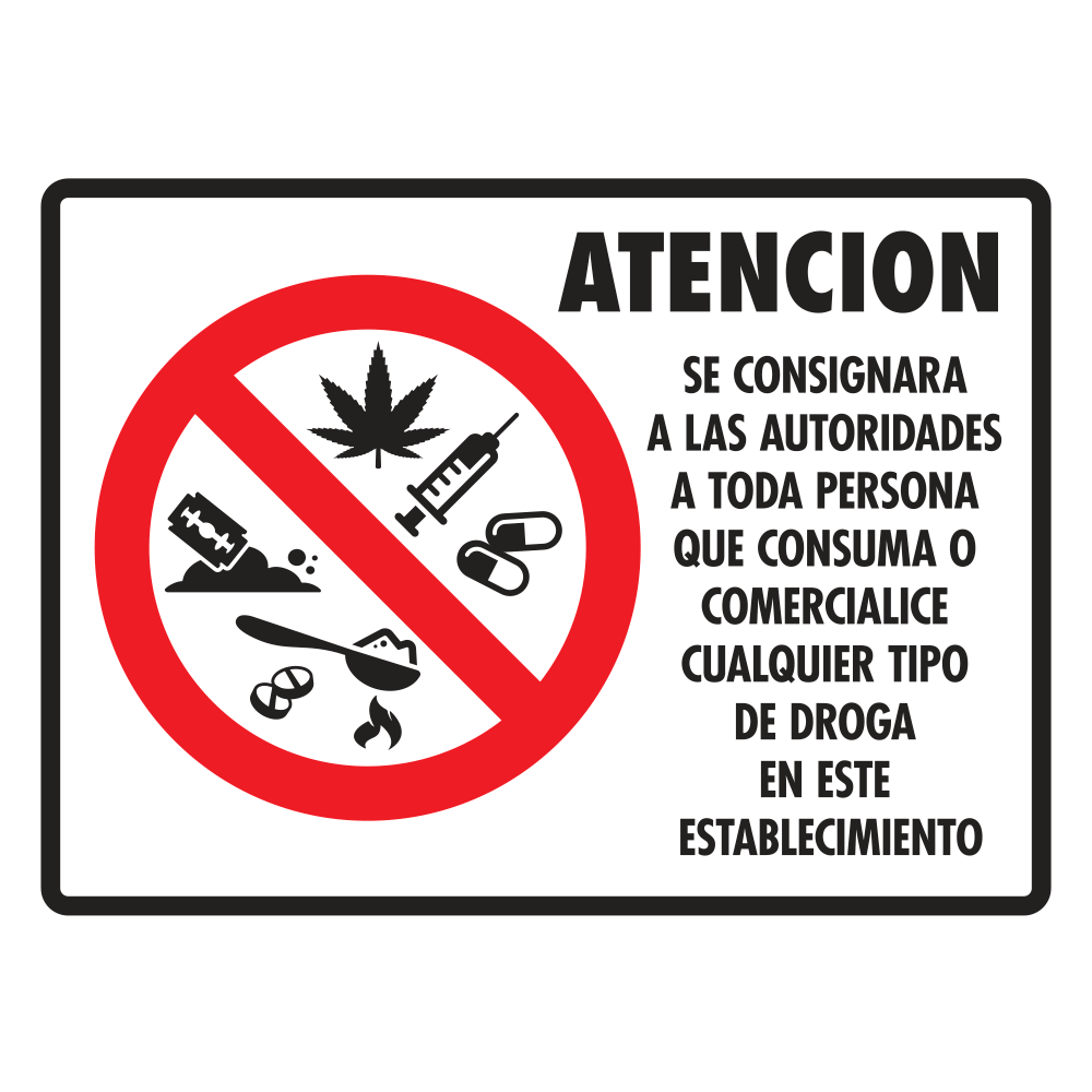 Señal Atención se consignara a las autoridades — imagen original del proveedor