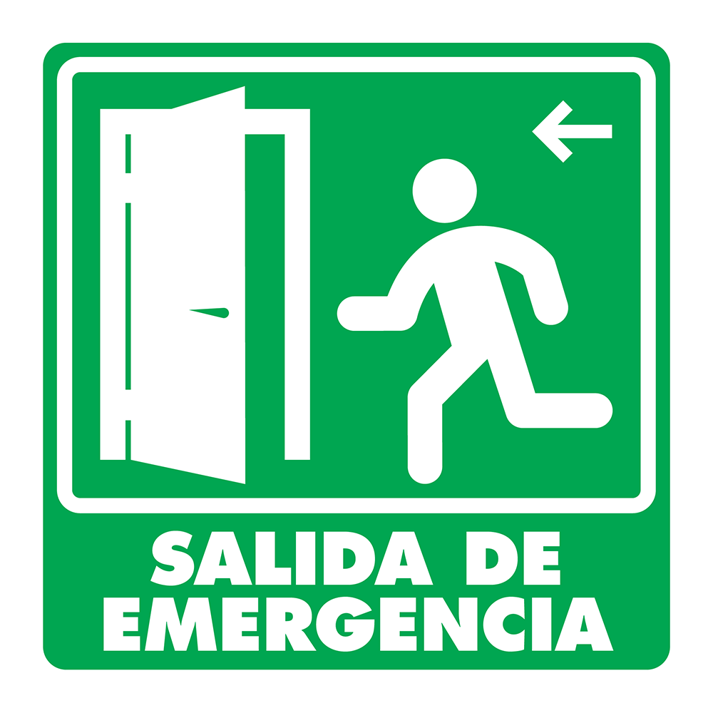 Señal Salida de emergencia izquierda — imagen original del proveedor