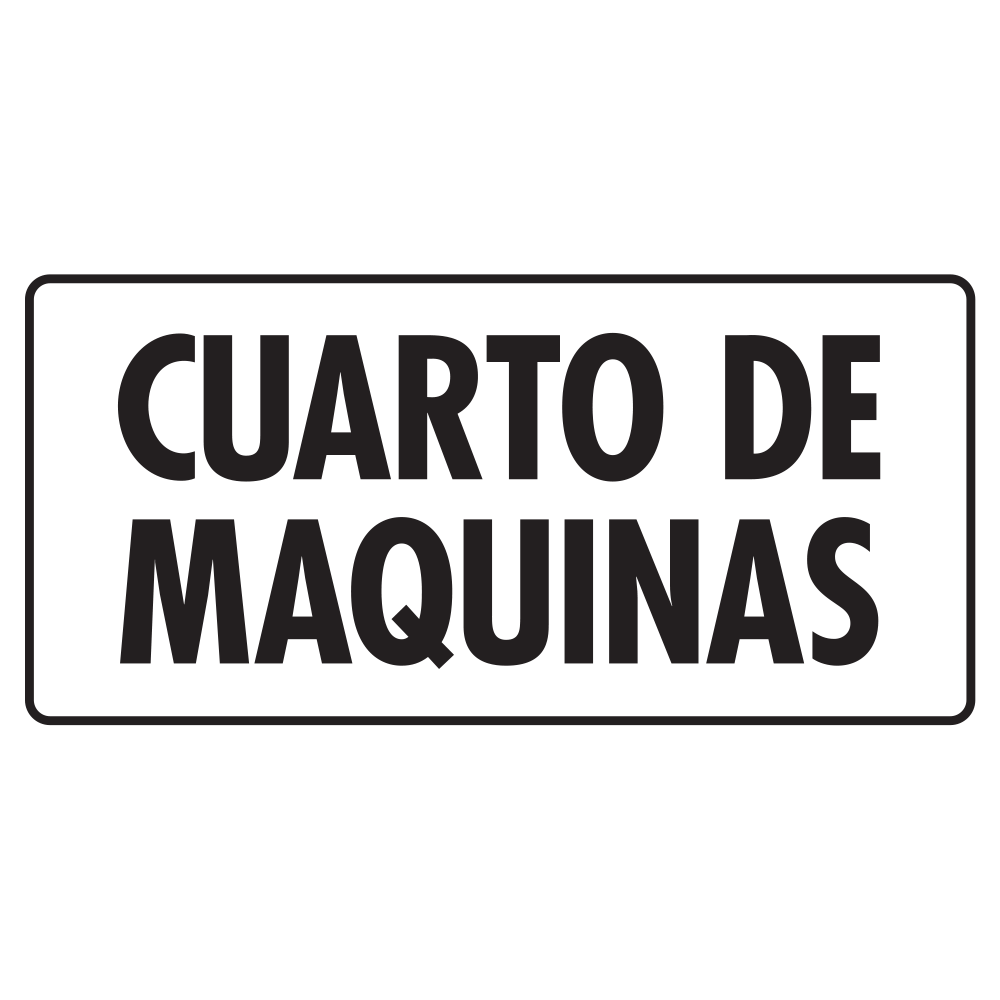 Señal Cuarto de maquinas — imagen original del proveedor