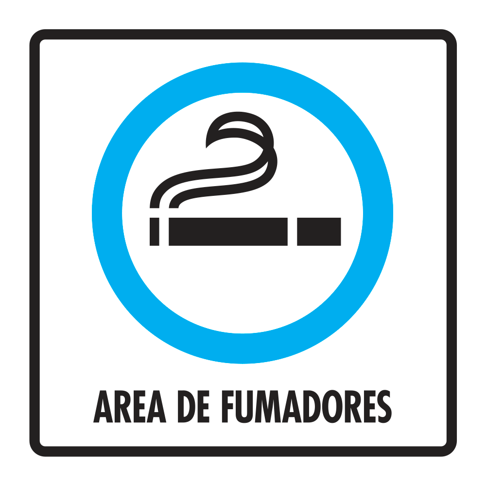 Señal Área de fumadores — imagen original del proveedor