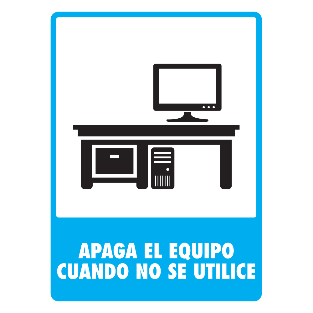 Señal Apaga el equipo — imagen original del proveedor