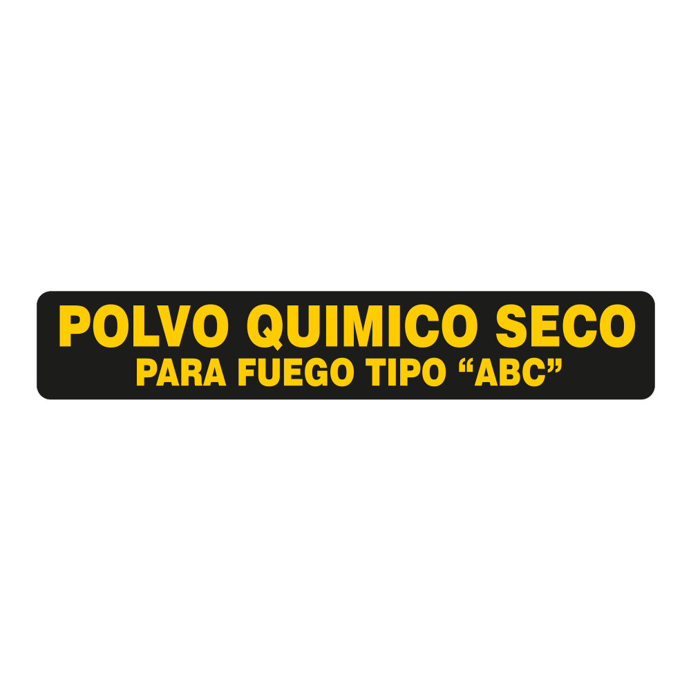 Etiqueta Polvo químico seco — imagen original del proveedor