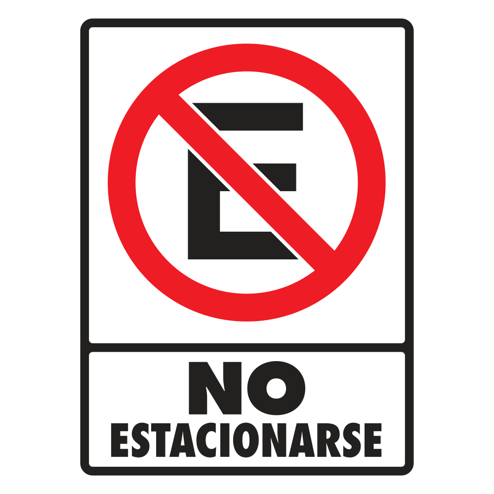 Señal No estacionarse — imagen original del proveedor