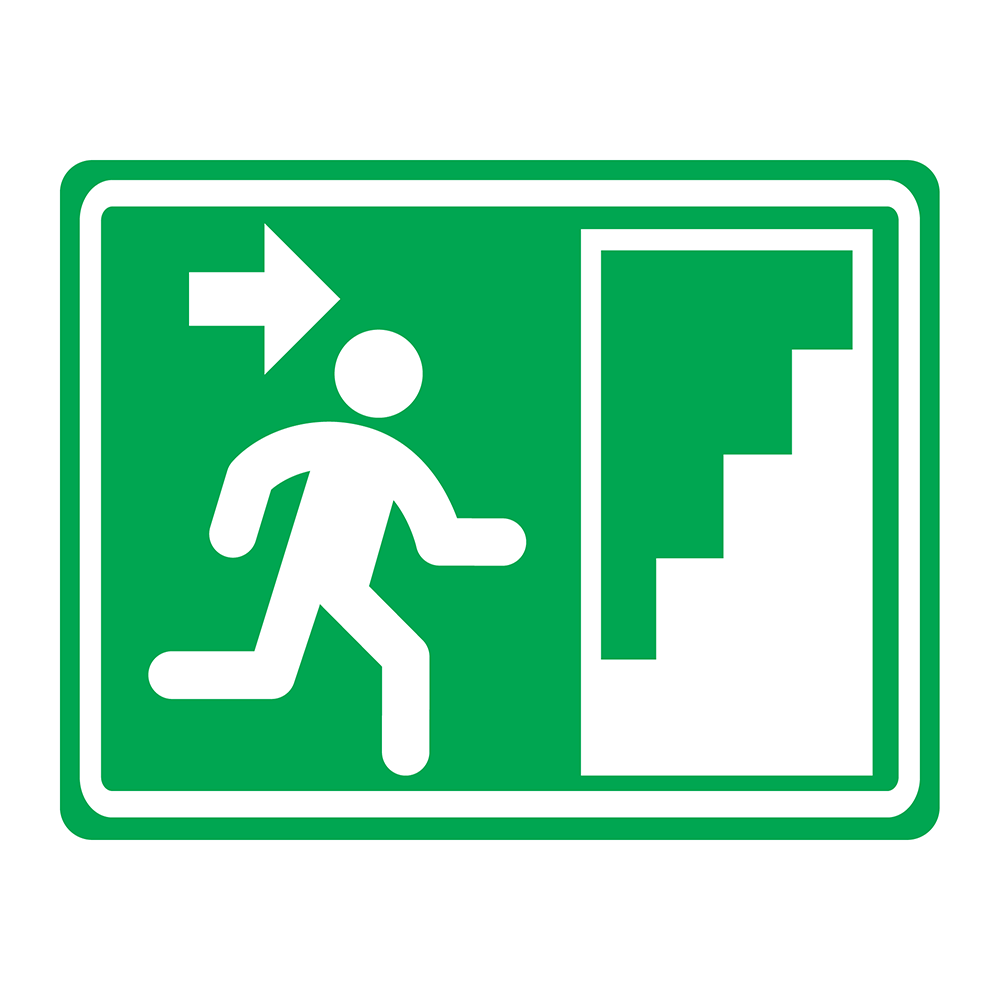 Señal Salida escalera derecha — imagen original del proveedor