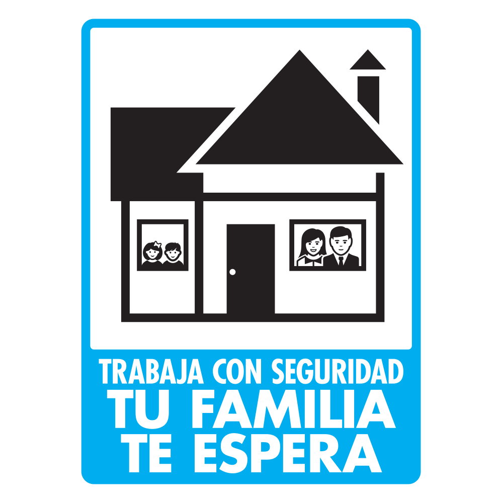 Señal Trabaja con seguridad — imagen original del proveedor