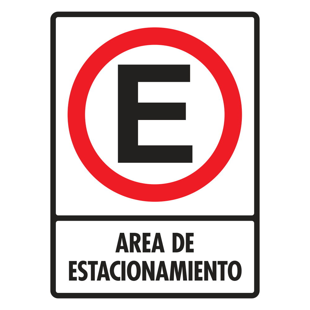Señal Área estacionamiento — imagen original del proveedor