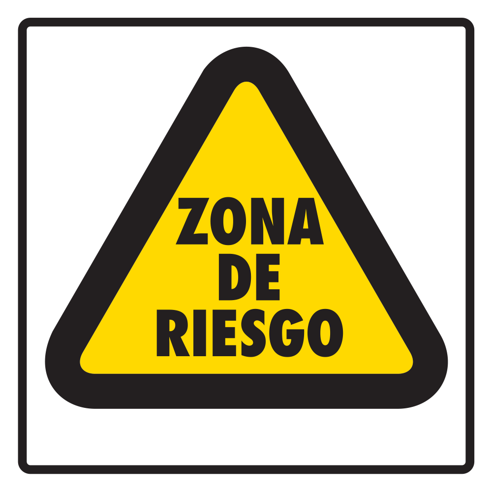 Señal Zona de riesgo — imagen original del proveedor