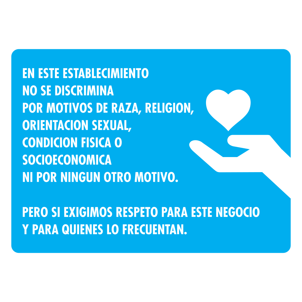 Señal No discriminacion — imagen original del proveedor