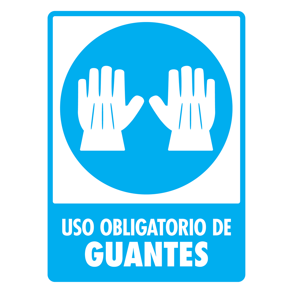 Señal Uso de guantes — imagen original del proveedor