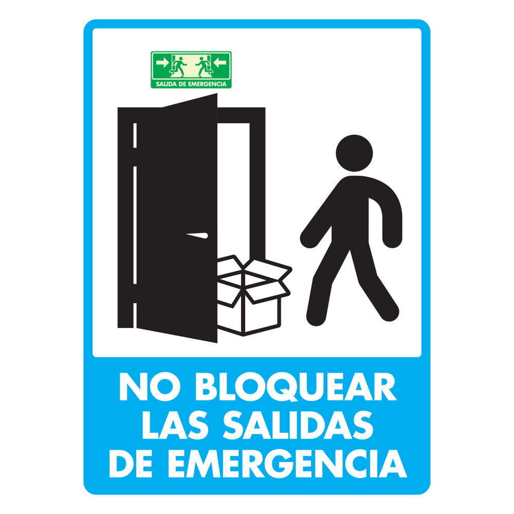Señal No bloquear salidas — imagen original del proveedor