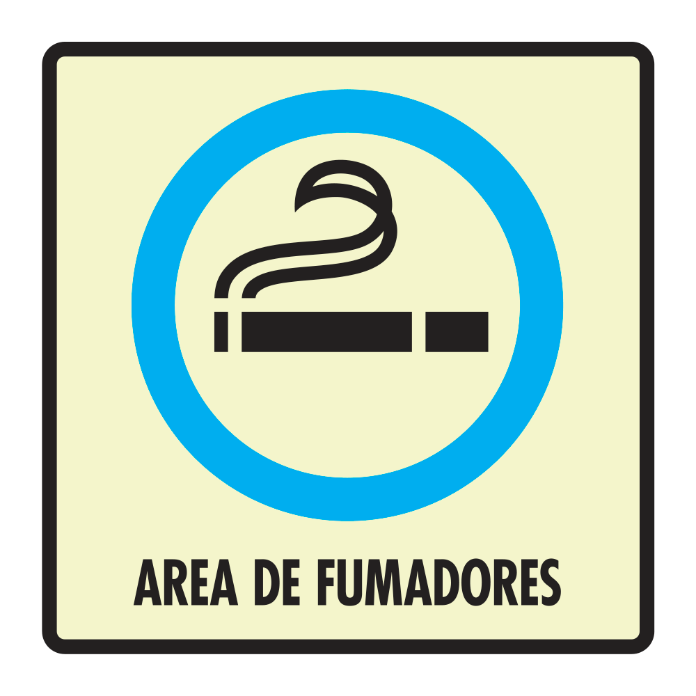 Señal Área de fumadores — imagen original del proveedor
