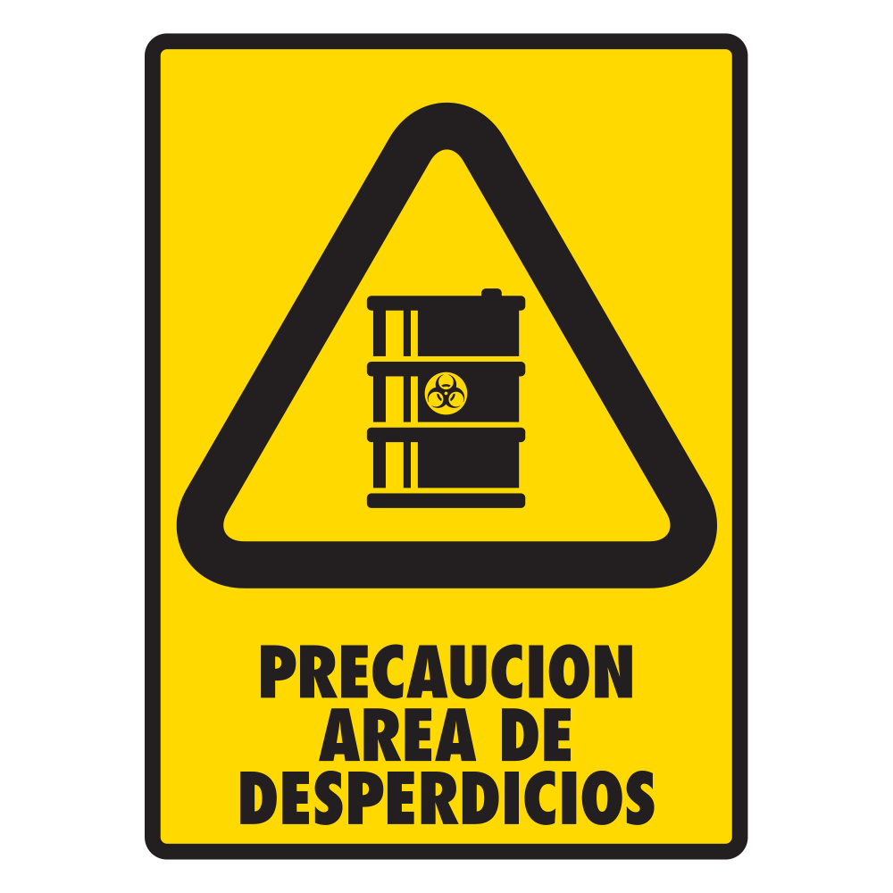 Señal Área de desperdicios — imagen original del proveedor