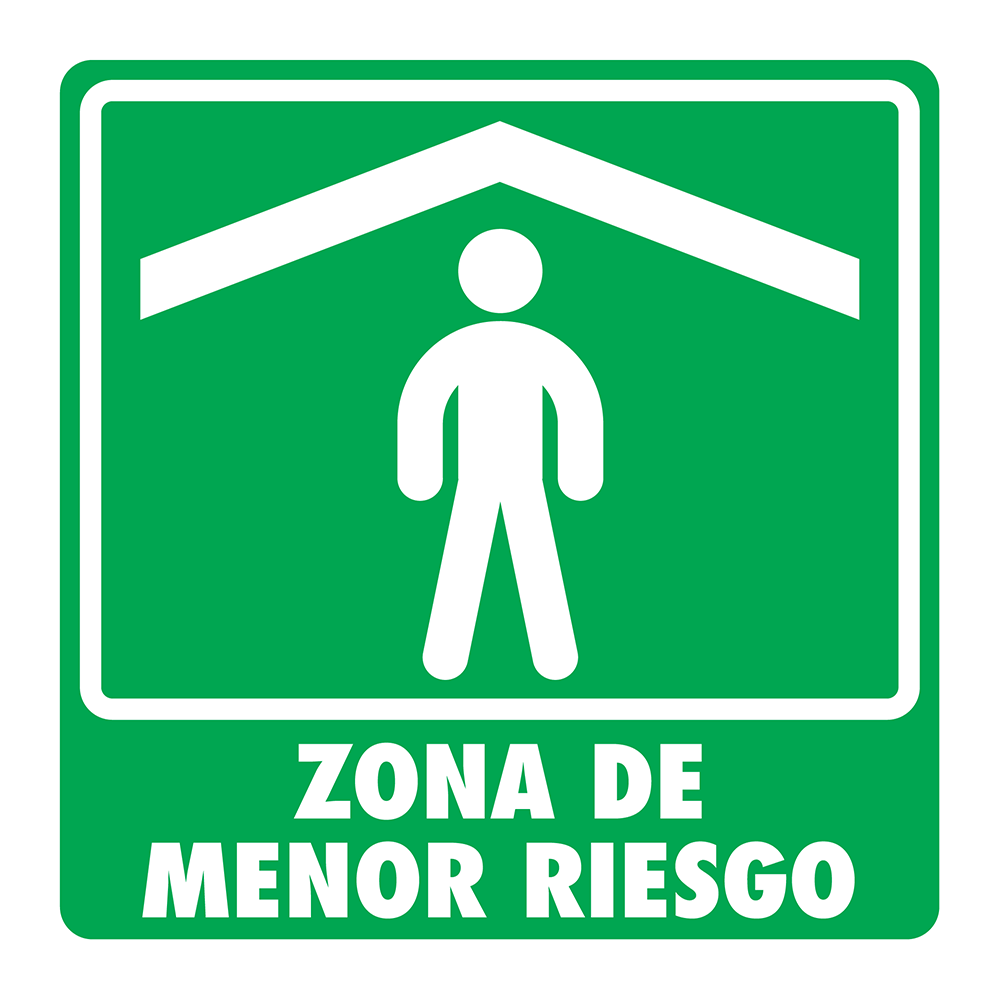Señal Zona de menor riesgo — imagen original del proveedor