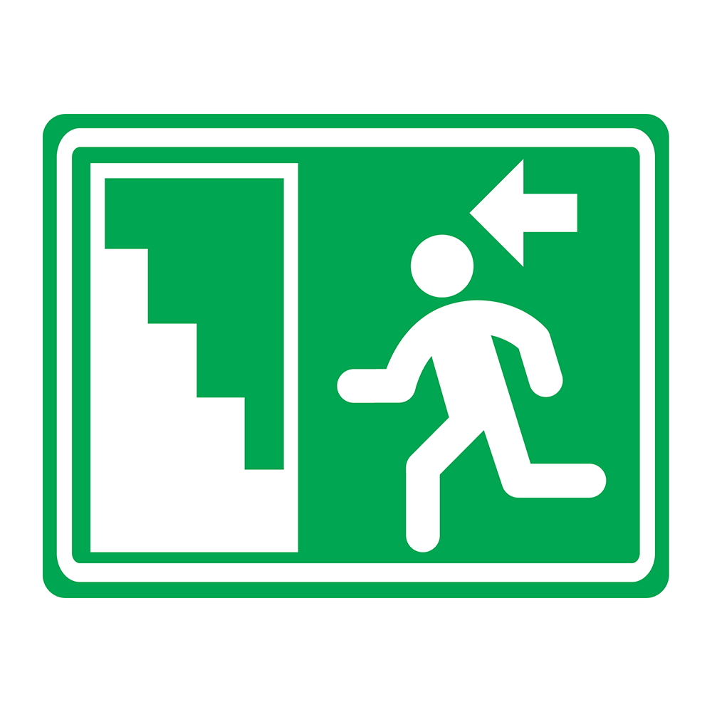 Señal Salida escalera izquierda — imagen original del proveedor