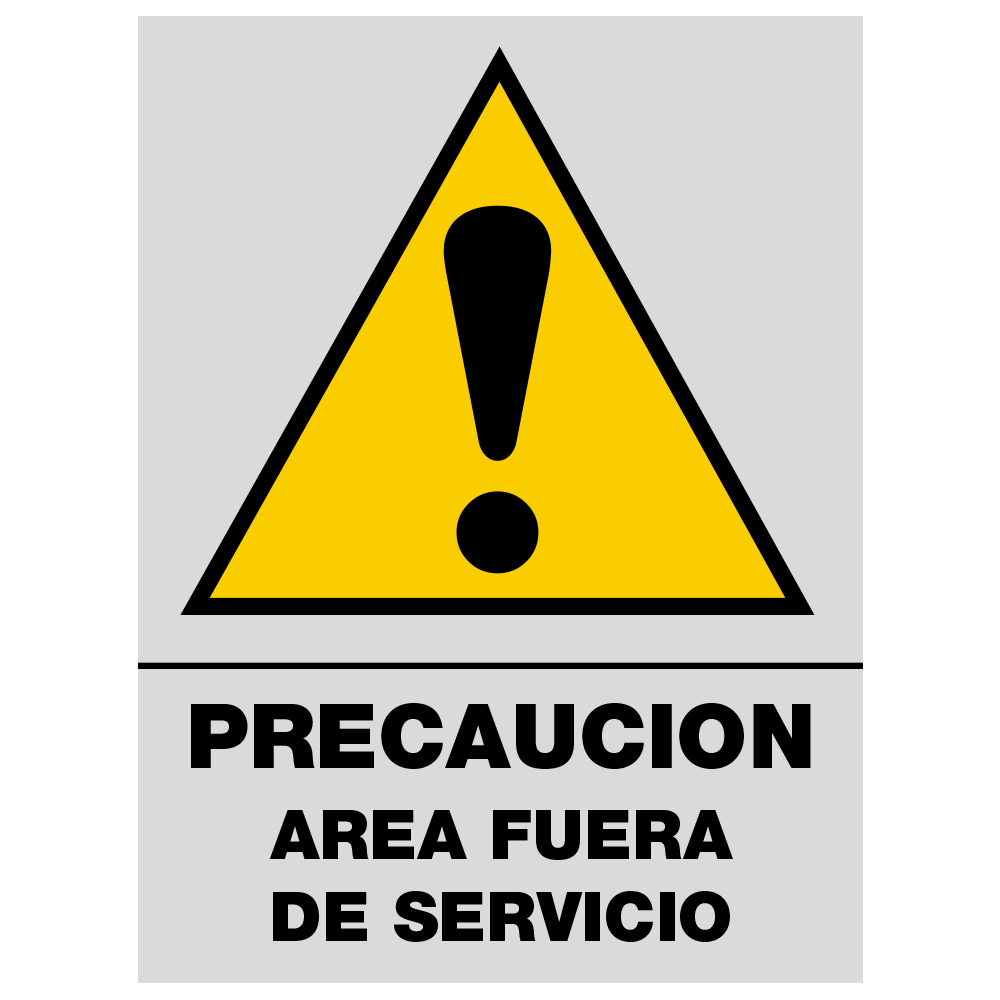 Señal Área fuera de servicio — imagen original del proveedor