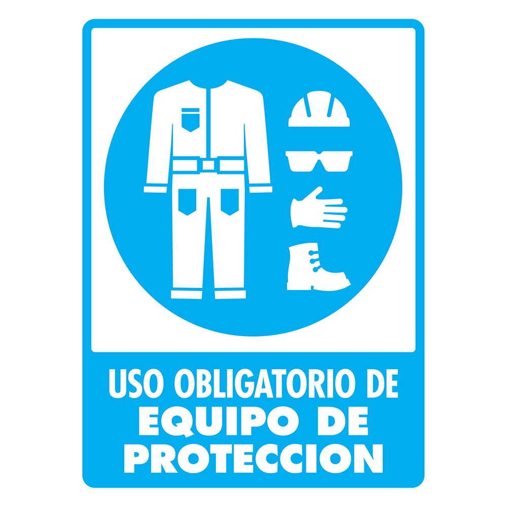 Señal Uso de equipo protección — imagen original del proveedor