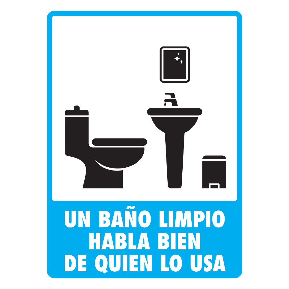 Señal Baño limpio — imagen original del proveedor