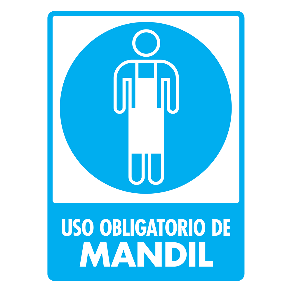 Señal Uso de mandil — imagen original del proveedor