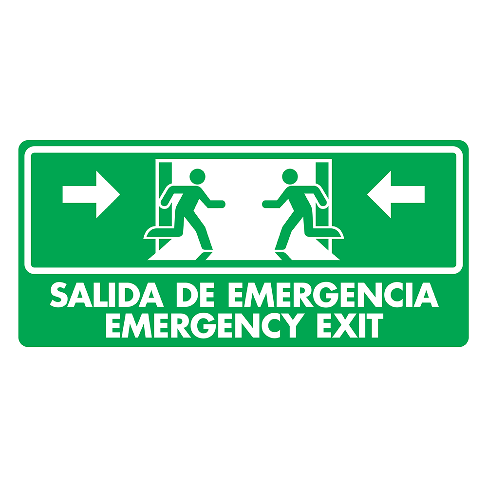Señal Salida emergencia español/inglés — imagen original del proveedor