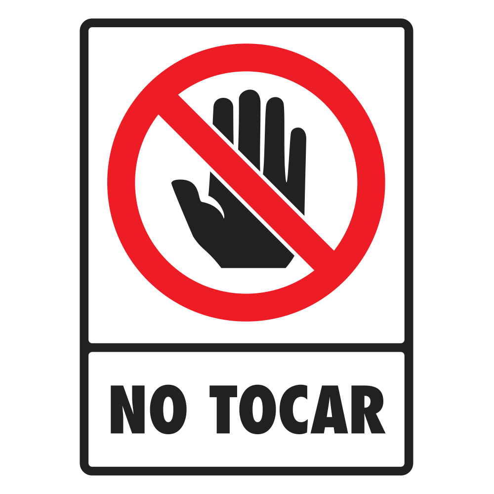 Señal No tocar — imagen original del proveedor