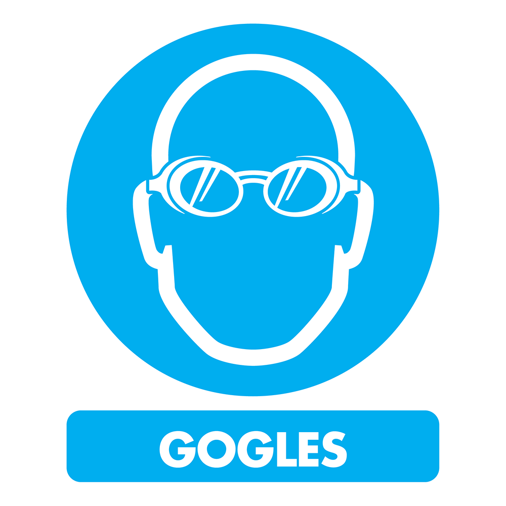Etiqueta Googles — imagen original del proveedor