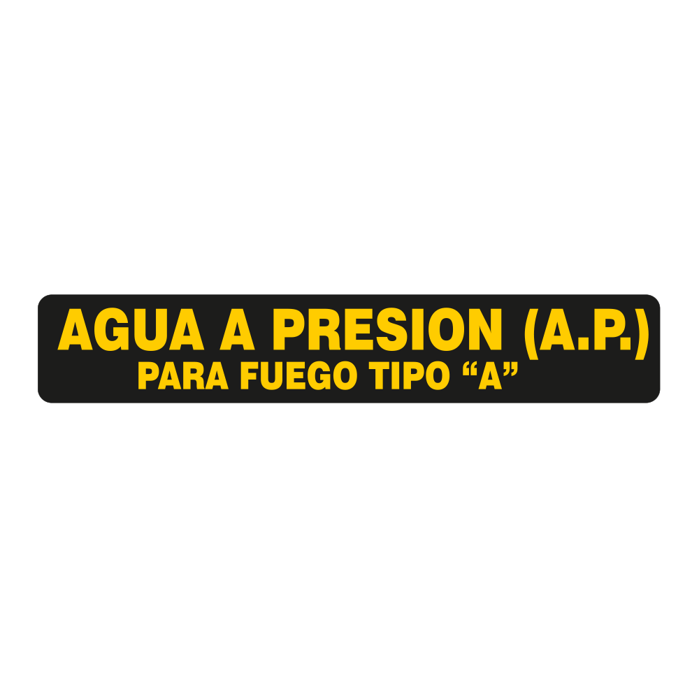Etiqueta Agua a presión — imagen original del proveedor